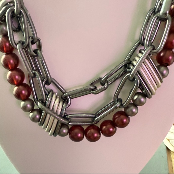 Sabika Beaded Chainlink Chunky Winter 2010 Necklace - Picture 2 of 11